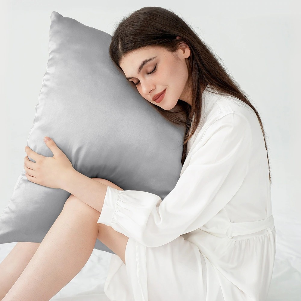 Silver Grey Mulberry Silk Pillowcase