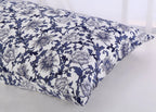 Floral patterned pillowcase on a white background