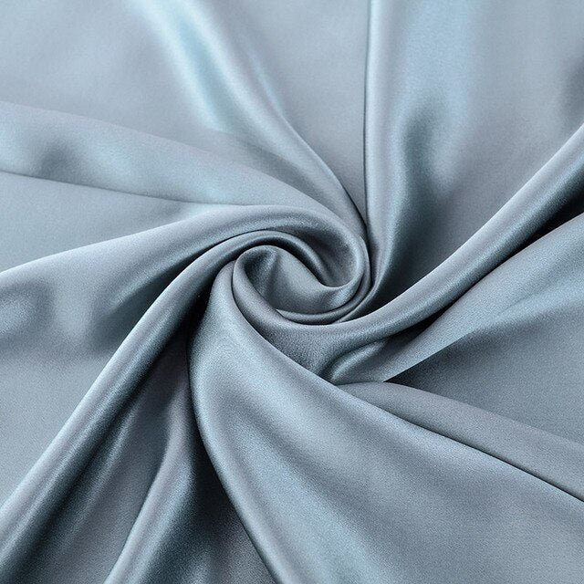 Steel Blue Mulberry Silk Pillowcase