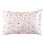 Floral-patterned pillowcase on a white background
