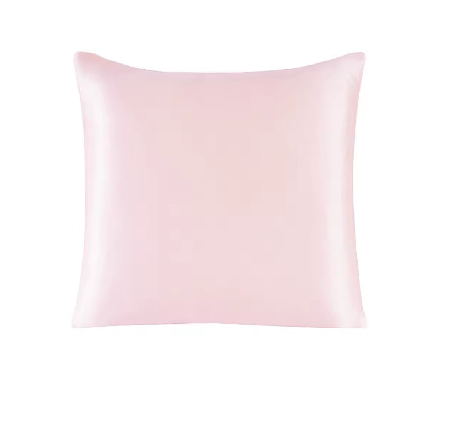 Pink Natural Silk Cushion Cover