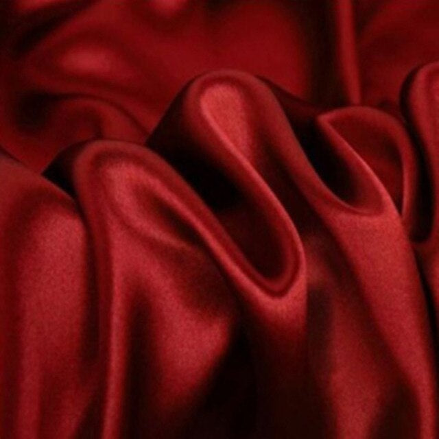 Close-up of red fabric with folds