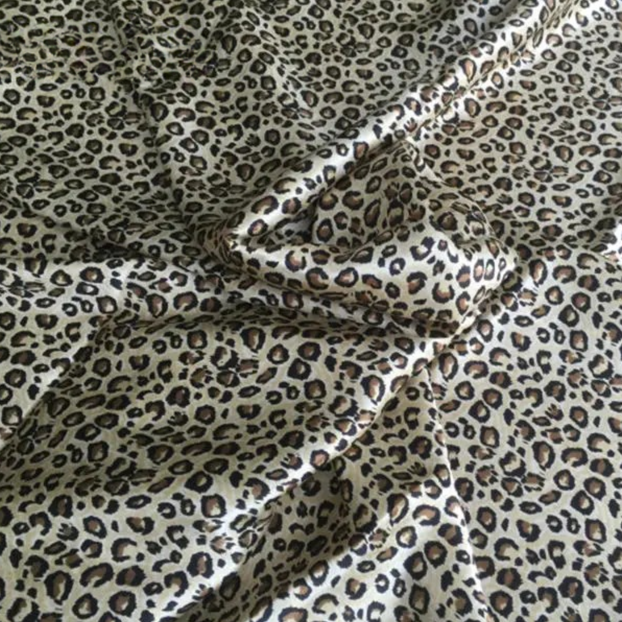 Leopard print fabric with a close-up view